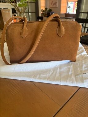 Suede satchel bag